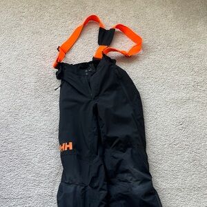 Helly Hansen Black Bib with Vibrant Orange Straps